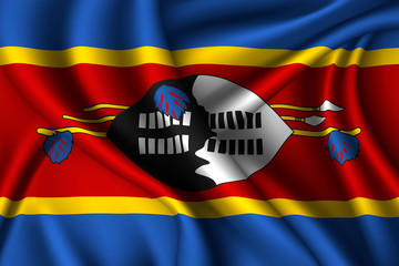 eswatini national flag of silk. Template for your design