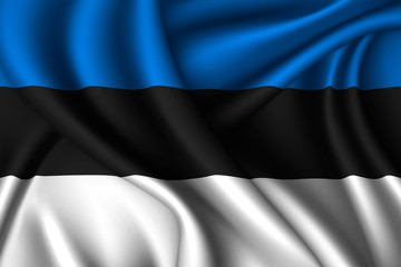 estonia national flag of silk. Template for your design - obrazy, fototapety, plakaty
