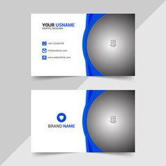 Creative Modern Name Card And Business Card, Blue color