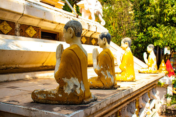 A beautiful view of buddhist temple at Phnom Penh, Cambodia.