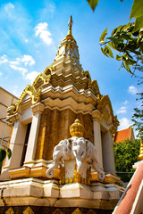 A beautiful view of buddhist temple at  Phnom Penh, Cambodia.