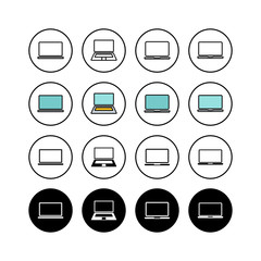 set of Laptop icons . Laptop vector icon
