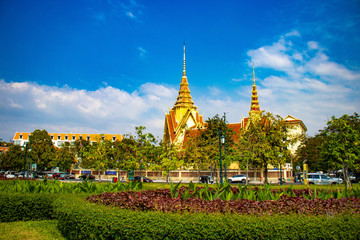 Naklejka premium A beautiful view of Real Palace at Phnom Penh, Cambodia.