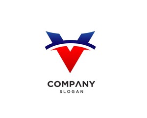 Creative Letter V Logo Design Vector Template
