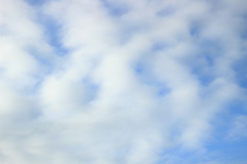 wave of clouds in clear sky one morning