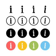 set of Information icons . Info sign. About us