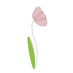 Summer flower on white background, vector illustration