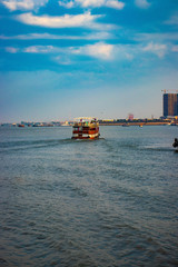 A beautiful view of Mekong Riverside at Phnom Penh, Cambodia.