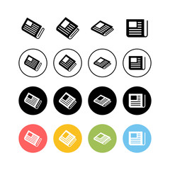 Set of Newspaper icons . news paper icon vector