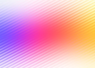 Diagonal lines pattern on pink yellow blue gradient soft background. Trendy oblique interactive illustration.