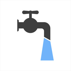 water tap icon on a white background EPS10