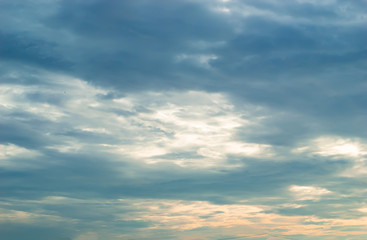 sunlight blue cloud  at twilight time