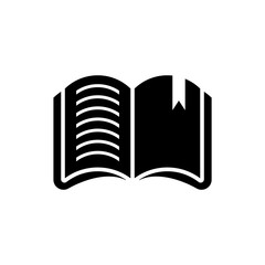 Open book page vector icon.
