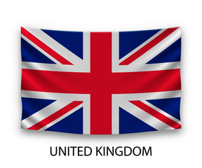 Hanging silk flag united kingdom