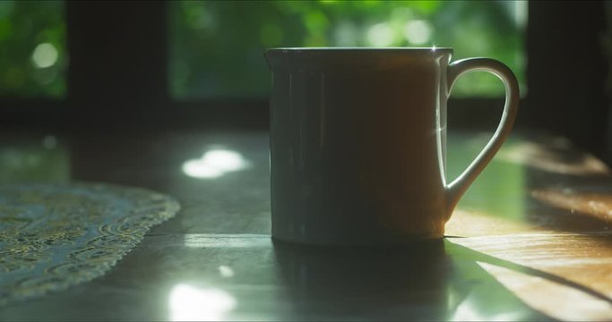 morning timelapse cafe tea cup mug