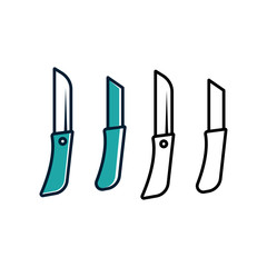 Knife icon set