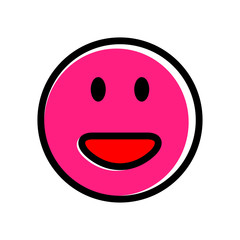 Happy smile emoticon icon