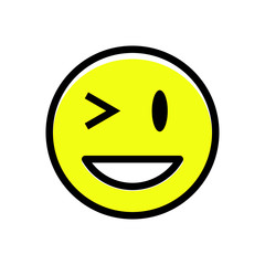 Fototapeta premium Happy smile emoticon icon