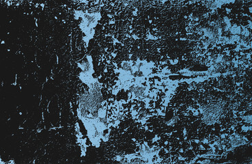 Distressed overlay texture of cracked concrete with blue paint, stone or asphalt. grunge background.