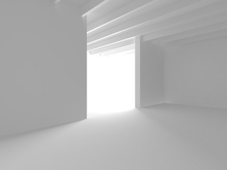 Abstract White Architecture Design Concept