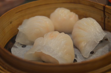 Shrimp Har Gow Traditional Dim Sum in Hong Kong