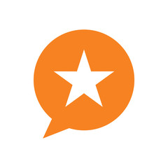 Obraz premium circle color chat star logo design