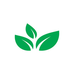 green nature leaf plant logo design