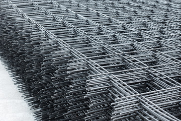Steel Bars Stacked For Construction