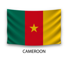 Hanging silk flag cameroon