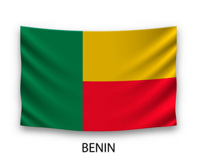 Hanging silk flag Benin