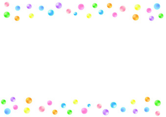 水彩　ドット　フレーム　water color circle frame