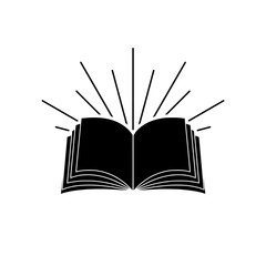 Open book icon isolated on white background