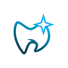 dentist medical tooth star doctor healthy logo design