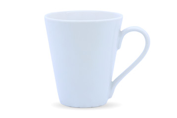 White mug or coffee cup isolated on white background