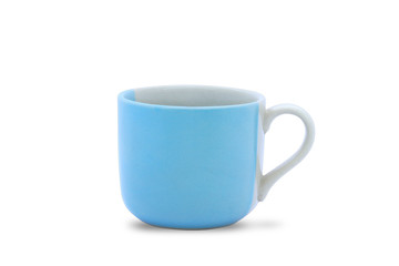Two tone color ceramic mug  isolated on white