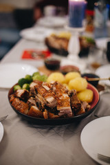 Norwegian Christmas dinner server on the table