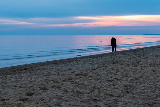 Beach. Winter magic. Lignano Sabbiadoro. Italy