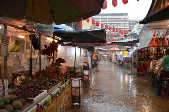 Rainy Market Stalls In Kuala Lumpur, Malaysia