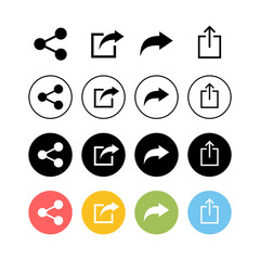 Set of Share icons. Share vector icon