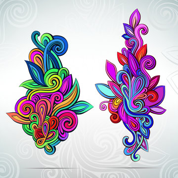 Floral ornament in colors