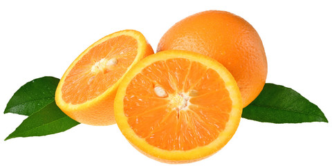 Ripe orange isolated