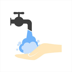 Wash your hands mandatory sign EPS10 vector