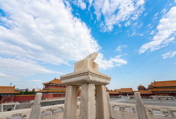 Traditional sundial in the forbidden city (Gugong), Beijing, China.