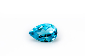 Blue sapphire  with group of gems on background