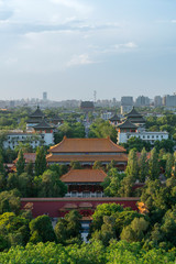 Fototapeta na wymiar High angle view of beijing city.