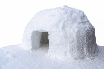 frozen tunnel isolaed on white background