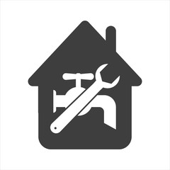 plumbing repair icon on a white background. EPS10