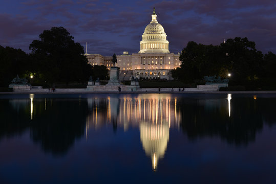 U.S. Capitol Building At Night  - Washington D.C. United States Of America