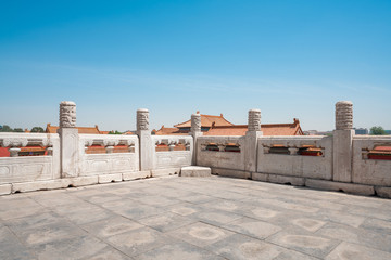 The forbidden city in Beijing China. Chinese cultural symbols.