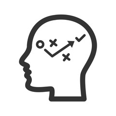 Thinking strategy planning icon